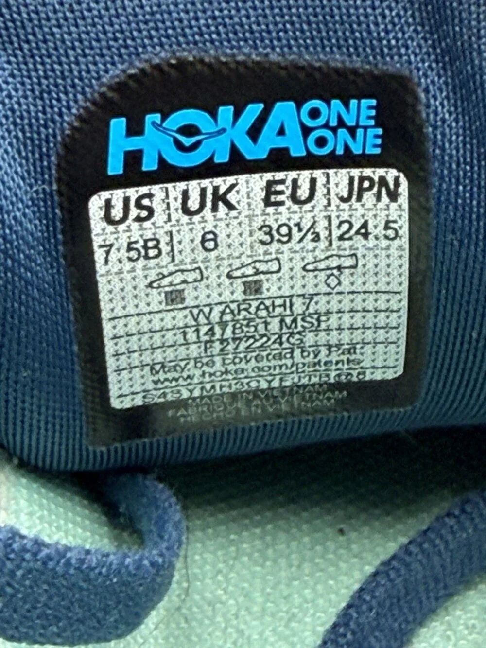 Hoka Arahi 7 Women's Size 7.5B Navy Blue White Athletic Running Shoes (1147851)